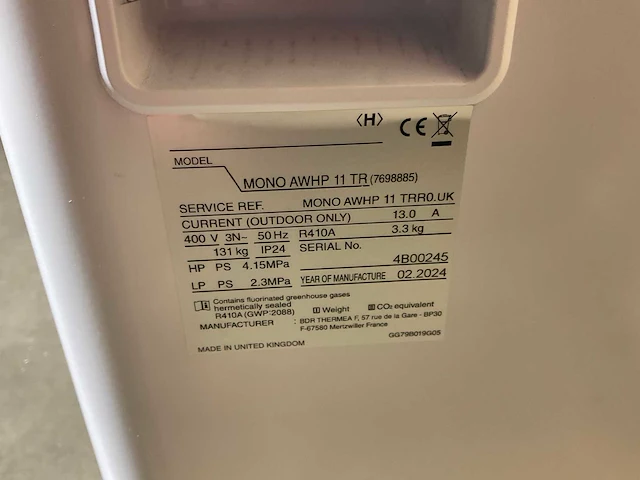 Lucht/water-warmtepomp 11 kw - blw mono-k compact - afbeelding 7 van  12
