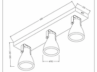 Lucide - concri-led - 05910/15/30 - plafondlampen (4x) - afbeelding 4 van  8