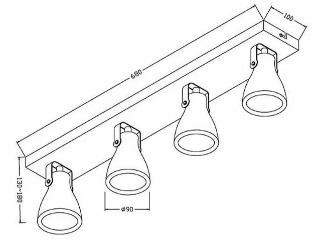 Lucide - concri-led - 05910/20/30 - plafondlampen (4x) - afbeelding 3 van  7