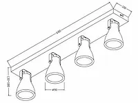 Lucide - concri-led - 05910/20/30 - plafondlampen (4x) - afbeelding 3 van  7