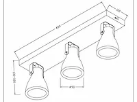 Lucide - concri-led - 12160/14/67 - plafondlampen (4x) - afbeelding 4 van  8