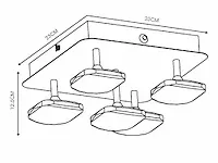 Lucide - hana-led - 05913/20/36 - plafondlampen (4x) - afbeelding 2 van  8