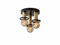Lucide anaka plafondlamp 30 cm 3xe27 zwart - afbeelding 1 van  3