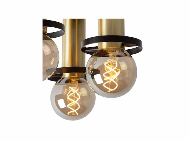 Lucide anaka plafondlamp 30 cm 3xe27 zwart - afbeelding 2 van  3