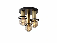 Lucide anaka plafondlamp 30 cm 3xe27 zwart - afbeelding 3 van  3