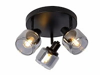 Lucide bjorn plafondspot 38 cm 3xe14 zwart - afbeelding 1 van  2