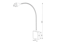 Lucide buddy bedlamp / wandlamp led 1x4w 4000k wit - afbeelding 3 van  3