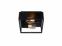Lucide carlyn plafondlamp badkamer 2xe14 ip54 zwart - afbeelding 1 van  4