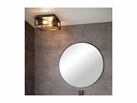 Lucide carlyn plafondlamp badkamer 2xe14 ip54 zwart - afbeelding 2 van  4