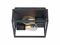 Lucide carlyn plafondlamp badkamer 2xe14 ip54 zwart - afbeelding 3 van  4