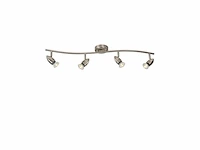 Lucide caro- plafondspot - led - gu10-4x5w 2700k - mat chroom - afbeelding 1 van  2