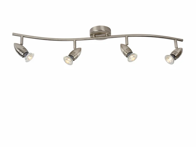 Lucide caro- plafondspot - led - gu10-4x5w 2700k - mat chroom - afbeelding 2 van  2