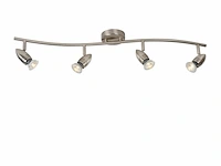 Lucide caro- plafondspot - led - gu10-4x5w 2700k - mat chroom - afbeelding 2 van  2