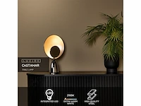 Lucide castamar - tafellamp - 255 cm - led - 1x8w 2100k - chroom - afbeelding 2 van  3