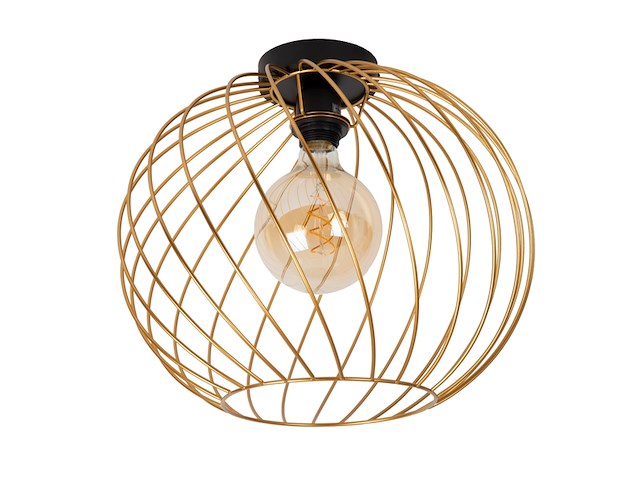 Lucide danza plafondlamp 40 cm 1xe27 mat goud/messing - afbeelding 1 van  2