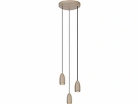 Lucide evora hanglamp 25 cm 3xgu10 taupe - afbeelding 1 van  1