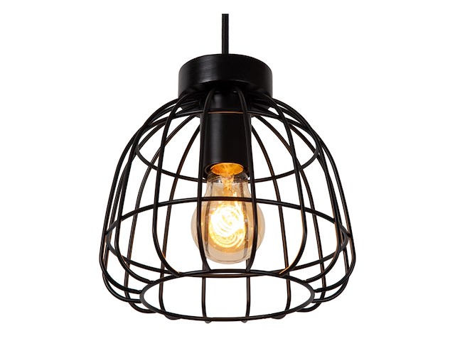 Lucide filox hanglamp 445 cm 3xe27 zwart - afbeelding 1 van  3