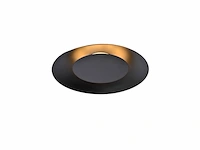 Lucide foskal - plafonniere - 34,5 cm - led - 1x12w 2700k - zwart - afbeelding 1 van  4