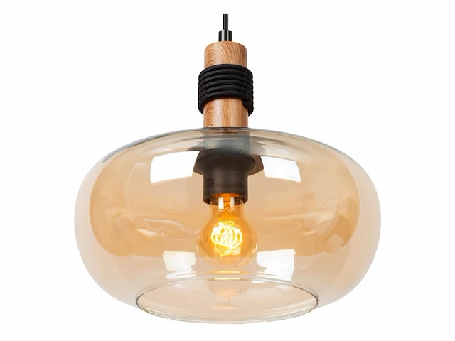 Lucide ilona hanglamp 30 cm 1xe27 amber - afbeelding 1 van  4
