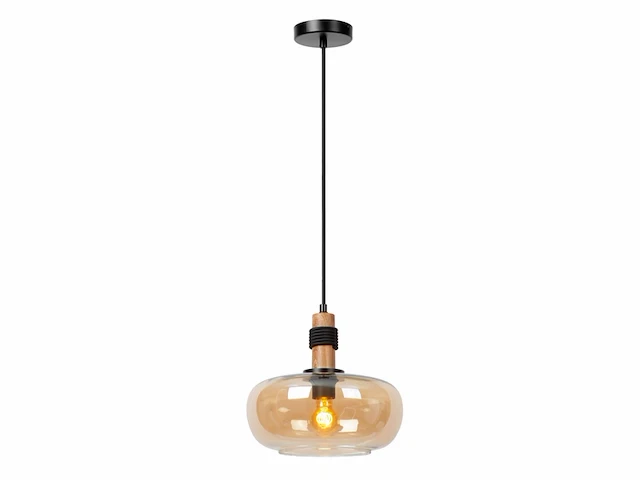 Lucide ilona hanglamp 30 cm 1xe27 amber - afbeelding 2 van  4