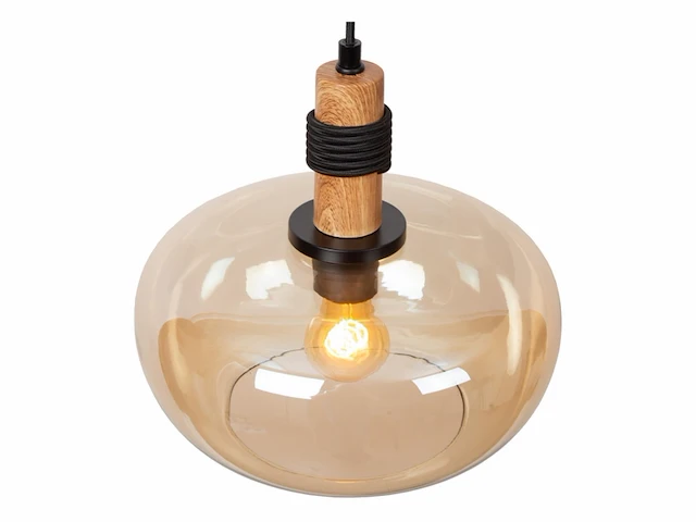 Lucide ilona hanglamp 30 cm 1xe27 amber - afbeelding 3 van  4