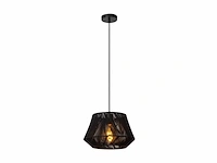 Lucide jessica - hanglamp - 30 cm - 1xe27 - zwart - afbeelding 1 van  3
