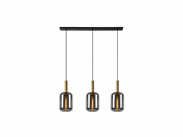 Lucide joanet- hanglamp - 3xe27 - fum - afbeelding 1 van  1