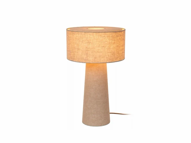 Lucide leeroy tafellamp 30 cm 1xe27 taupe japandi - afbeelding 1 van  1