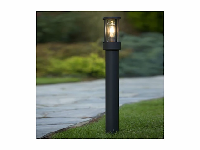 Lucide lori sokkellamp 1xe27 ip44 dagnacht sensor antraciet - afbeelding 2 van  2