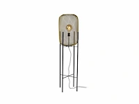 Lucide mesh vloerlamp 35 cm 1xe27 mat goud / messing - afbeelding 1 van  2