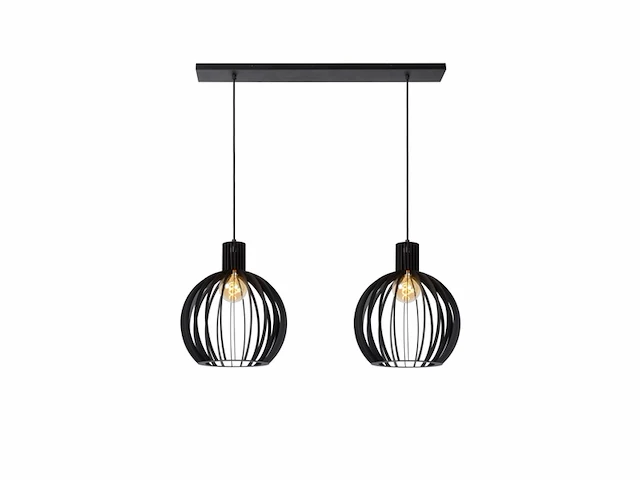 Lucide mikaela hanglamp 35 cm e27 zwart - afbeelding 1 van  3