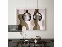Lucide mikaela hanglamp 35 cm e27 zwart - afbeelding 2 van  3