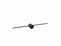 Lucide mizar wandlamp badkamer led dimb. 1x6w 2700k ip44 zwart - afbeelding 1 van  3