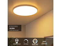 Lucide olson plafondlamp badkamer 45 cm led cct 1x45w 3000k/6500k ip44 opaal - afbeelding 3 van  4