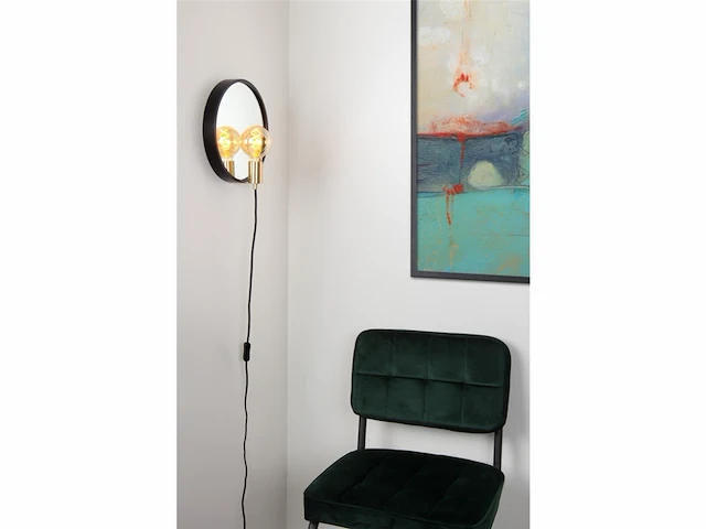 Lucide reflex spiegellamp 31 cm 1xe27 zwart - afbeelding 3 van  3