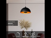 Lucide siemens pendant lights diameter 40 cm 1 x e27 zwart - afbeelding 2 van  3