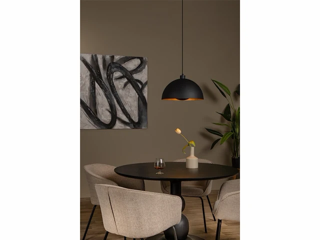 Lucide siemens pendant lights diameter 40 cm 1 x e27 zwart - afbeelding 3 van  3