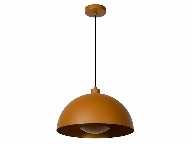 Lucide siemon hanglamp 40 cm 1xe27 okergeel - afbeelding 2 van  4