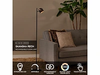 Lucide skanska rech oplaadbare vloerlamp binnen/buiten accu/batterij 23 cm led dimbaar ip44 koffie - afbeelding 3 van  3