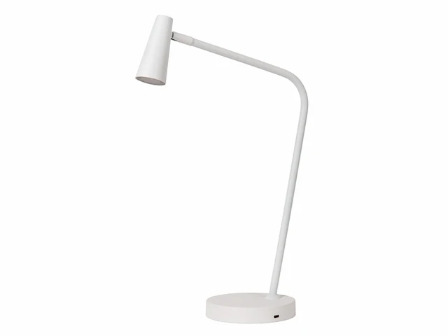 Lucide stirling - oplaadbare bureaulamp - accu/batterij - led 3 stepdim - 1x3w 2700k - wit - afbeelding 2 van  4