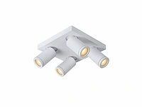 Lucide taylor plafondspot (plafondlamp) badkamer led dim to warm gu10 4x5w 2200k/3000k ip44 wit - afbeelding 1 van  2