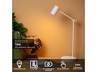 Lucide tipik oplaadbare bureaulamp accu/batterij led 3 stepdim 1x3w 2700k wit - afbeelding 3 van  3