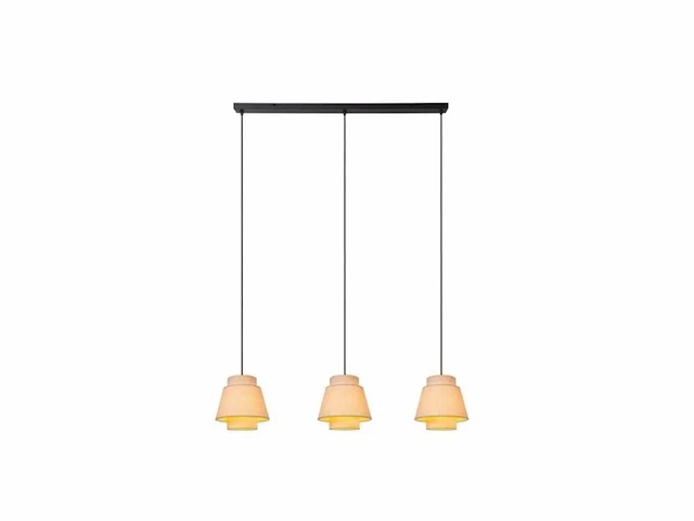 Lucide tribute hanglamp 3xe27 beige japandi - afbeelding 1 van  1