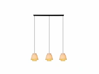 Lucide tribute hanglamp 3xe27 beige japandi - afbeelding 1 van  1