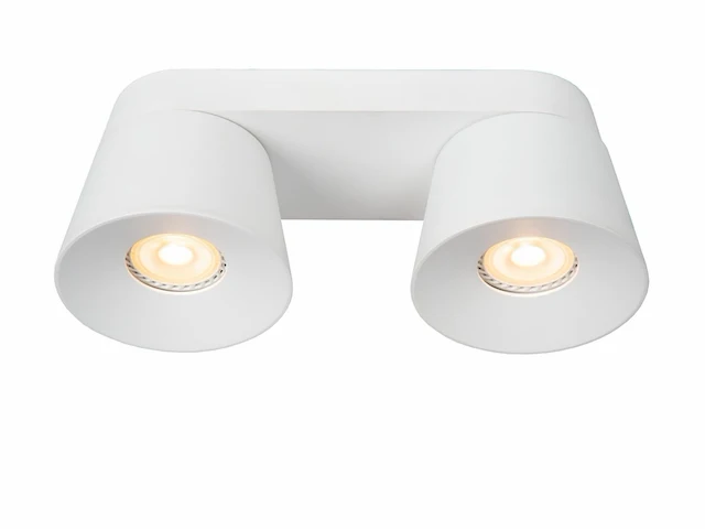 Lucide trigono plafondspot 2xgu10 wit - afbeelding 1 van  4