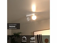 Lucide trigono plafondspot 2xgu10 wit - afbeelding 3 van  4