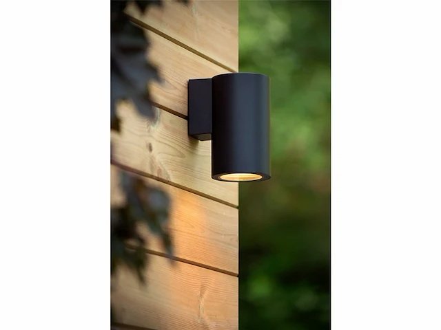 Lucide volantis wandspot / wandlamp binnen/buiten 1xe27 ip54 zwart - afbeelding 3 van  3
