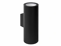 Lucide volantis wandspot/wandlamp binnen/buiten 2xe27 ip54 zwart - afbeelding 1 van  4