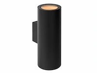 Lucide volantis wandspot/wandlamp binnen/buiten 2xe27 ip54 zwart - afbeelding 2 van  4