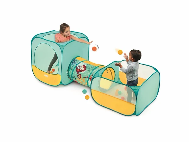 Ludi lu90110 speelparcours met tunnel en ballen lu90110 - afbeelding 1 van  4